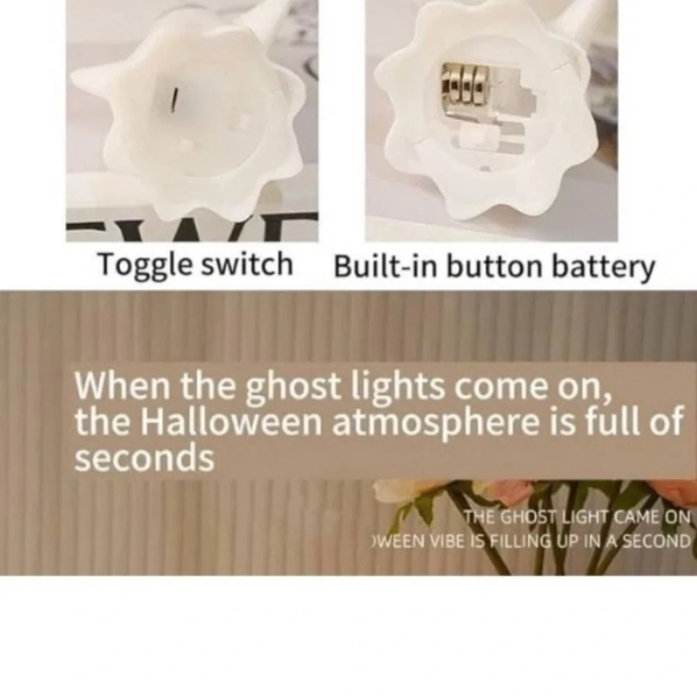 5 Piece Led Light-Up Devil Ghosts Lamps Small Halloween Decorations Night Lights